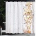 thumbnail image 4 of Ambesonne Ocean Shower Curtain, Seashells and Starfish, 69"Wx70"L, Ivory, 4 of 5