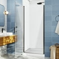 thumbnail image 2 of Classy 28-30"x72" Semi-Frameless Shower Door in Matte Black,Water Repellent Glass with Seal Strip Parts and Handle,6mm Glass Shower Door, 2 of 22