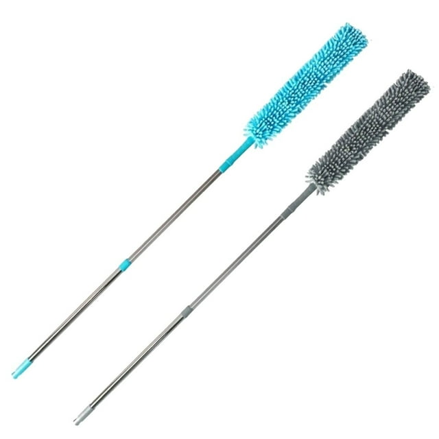 Plumero Telescópico de Chenilla Flexible para Limpiar Ventiladores de Techo, Techos Altos, Ventiladores y Muebles.
