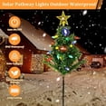 thumbnail image 4 of Solar Christmas Pathway Lights for Outdoor Decorations,Outside Christmas Tree Stake Lights,Waterproof Xmas Garden Stake Lights Patio Yard Garden Lawn Holiday Decor, 4 of 8