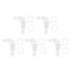 thumbnail image 1 of Conectores de codo de barbado de manguera de plástico Unique Bargains de 1/4" ID para acuarios, juntas de manguera de bomba de aire para tanques de acuarios, transparentes, 1 juego, 1 of 7
