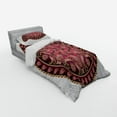 thumbnail image 3 of Ambesonne Ethnic Bedding Set 4 Pcs, Red Mandala Pattern, Queen, Magenta and Yellow, 3 of 3