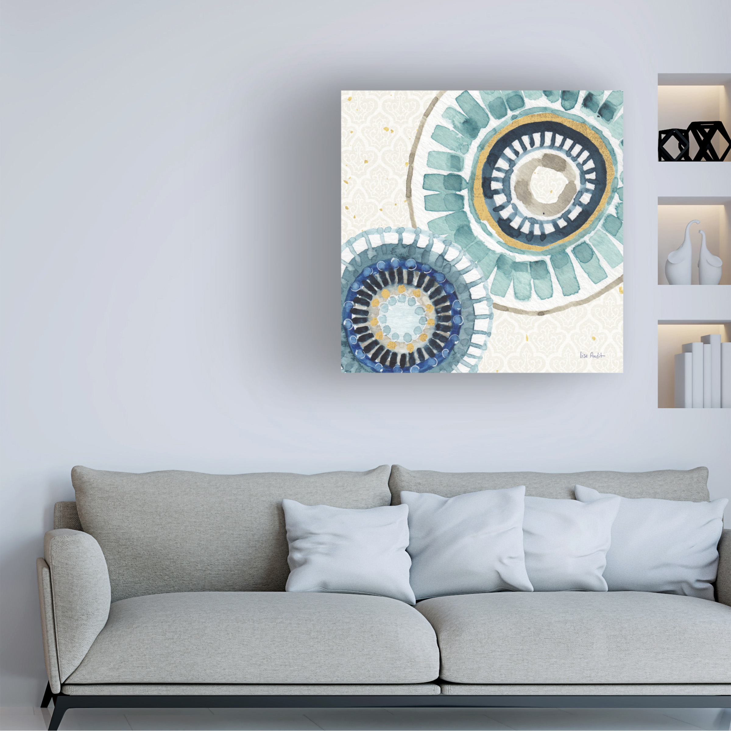 Trademark Fine Art "Indigold XV" Canvas Art by Lisa Audit