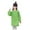 Green, variant on Kids Art Smock Long Sleeve Painting Apron For Girls With Pocket Solid Color Artist Protective Wear Craft Activity