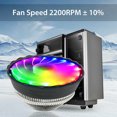 thumbnail image 3 of 2000RPM Ordinateur Silencieux CPU Refroidisseur Haut Débit CPU Refroidisseur Processeur RGB Ventilateur de Refroidissement LED Processeur Radiateur CPU Ventilateur de Refroidissement, 3 of 6