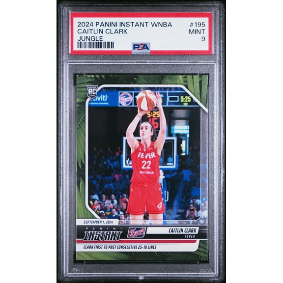 PSA 9 Caitlin Clark 2024 Panini Instant #195 Jungle SP Only 25 Made Rookie Card Indiana Fever