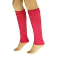 thumbnail image 3 of Aerobic Leg Warmers for Women 3 Pairs Fuchsia Cotton Knee High, 3 of 8