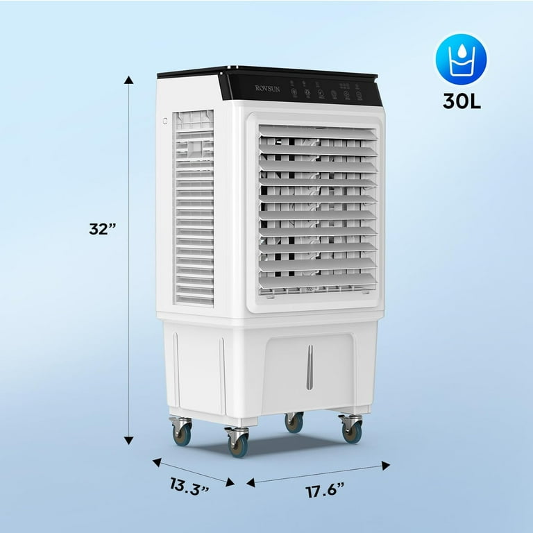 ROVSUN Portable AC, 2300CFM Air Cooler, 3 Speed, 12H Timer ROVSUN Portable AC, 2300CFM Air Cooler, 3 Speed, 12H Timer