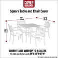 thumbnail image 2 of Cover Bonanza 66 Inch Square Table and Chair Cover, 2 of 10