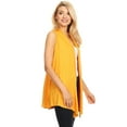 thumbnail image 3 of Women's Sleeveless Open Front Cardigan Lightweight Solid Drape Vest, 3 of 5