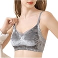 thumbnail image 2 of Sakmal Lace Women Bras Full Coverage Bralette No Underwire Gray Back Smoothing T-Shirt Bra for Ladies L, 2 of 5