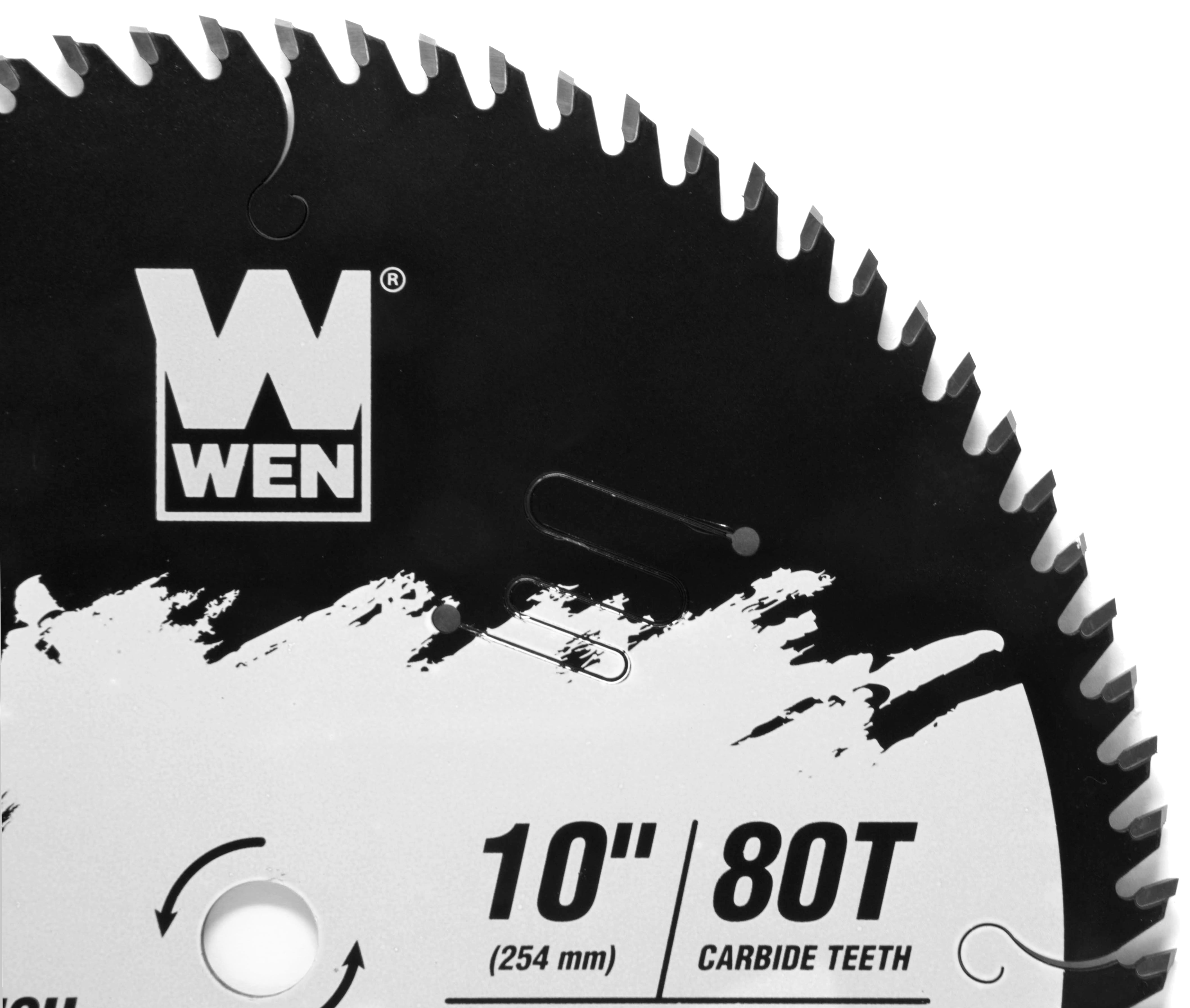 WEN Apex 10-Inch 80-Tooth Carbide-Tipped Ultra-Fine-Finish Industrial-Grade Woodworking Saw Blade with Cool-Cut Coating