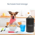 thumbnail image 4 of AuldHome Design Enamelware Dog Treat Jar (Black), Large Modern Farmhouse Pet Treats Container, 4 of 7