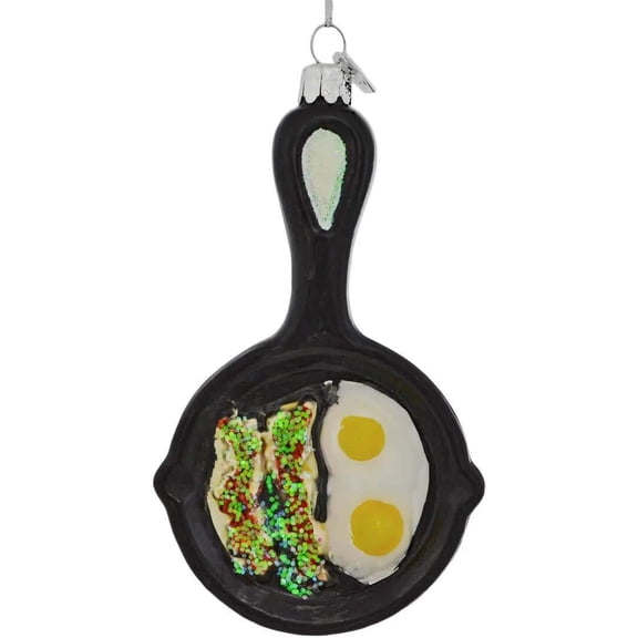 Kurt S. Adler Noble Gems Glass Frying Pan Ornament, 5-Inch