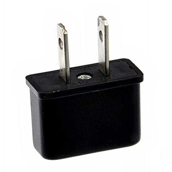 Shaped 6A 125V/250V AU/EU to US Plug Mini Travel Plug Converter Adapter (Black)