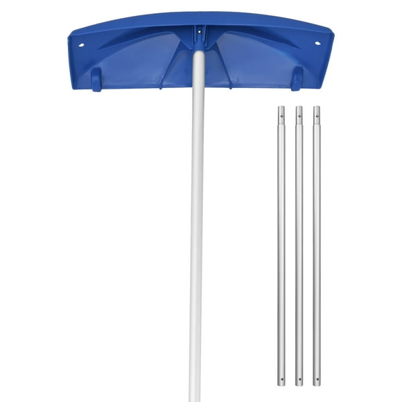 VEVOR Snow Roof Rake, 24 in PP Plastic Blade, 3.8-18.2 ft Adjustable Roof Snow Scraper with Wheels, Anti-Slip Handle Snows Removal Tool, Lightweight House Rooftop Rake for Leaves Debris Removal