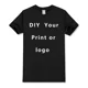 thumbnail image 3 of Camiseta con logotipo personalizado para hombre y mujer, 100% algodón, texto personalizable, impresión, diseño Original, regalo, talla europea, 3 of 5