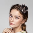 thumbnail image 4 of unbranded Crown Hair Clip De Aleación Duradero Con Rosa Y Rhinestones Para Uso Diario, 4 of 8