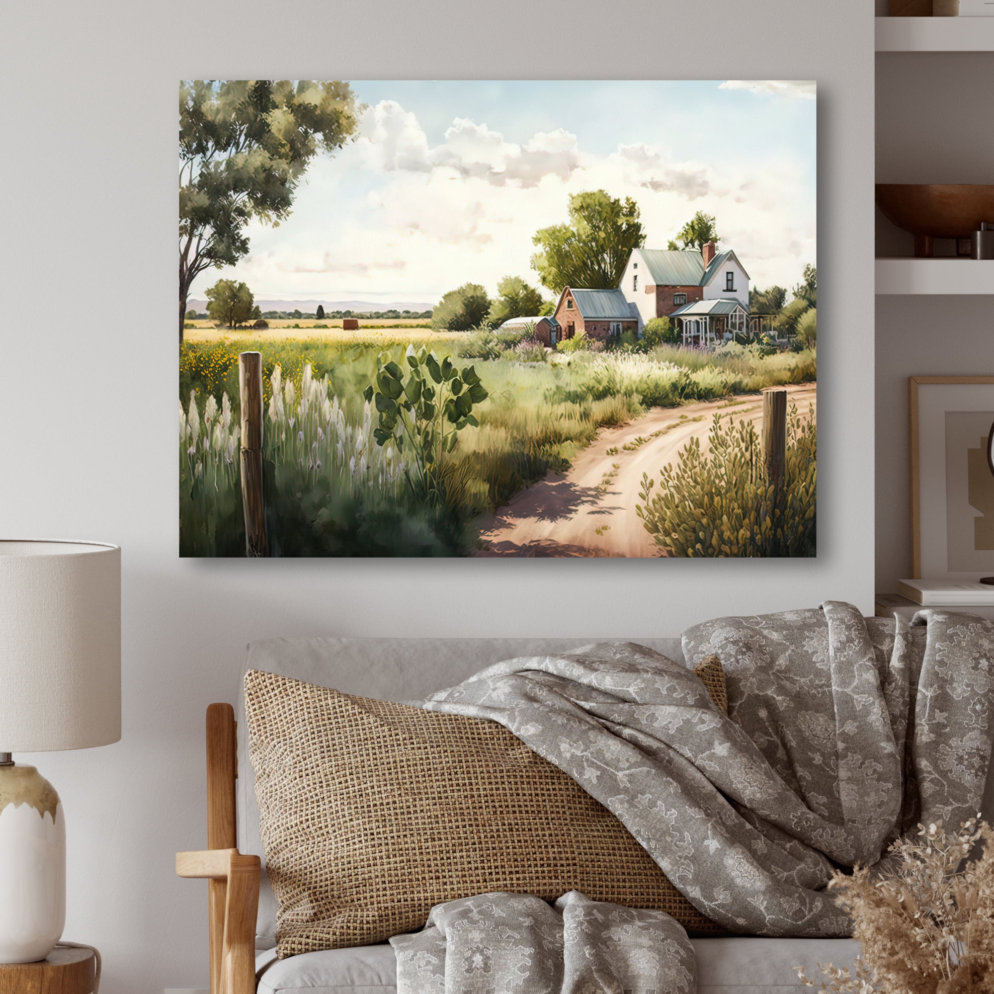 Designart Welcome To The Farm III Canvas Wall Art