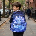 thumbnail image 4 of Yspwyqan Galaxy Blue Axolotl School Backpack for Kids, 17 Inch Lightweight 600D Polyester Backpack for Boys Girls, Multi-Pocket Large Capacity Fits 15.6 Laptop Bags for Elementary Middle School, 4 of 7