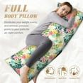 thumbnail image 5 of Bingfone Body Pillow Cover Long Pillow Case With Zipper Decorative Bedding Pillowcase 20"X54" Soft Cushion Pillow Case For Bedroom-Tropical Flowers, 5 of 8