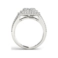 thumbnail image 3 of 1-1/2 Carat T.W. Diamond 10kt White Gold Double Halo Cluster Engagement Ring, 3 of 5