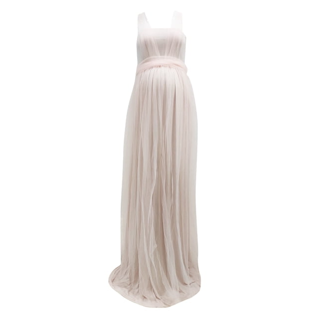 Robe de Maternité Sans Manches pour Femmes Accessoires Photographie Femmes Enceintes Robe de Maternité Robe Princesse en Tulle Uni