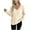 Beige, variant on Women's Loose V-Neck Batwing-Sleeve Knit Top - Soft Slouchy Everyday & Loungewear