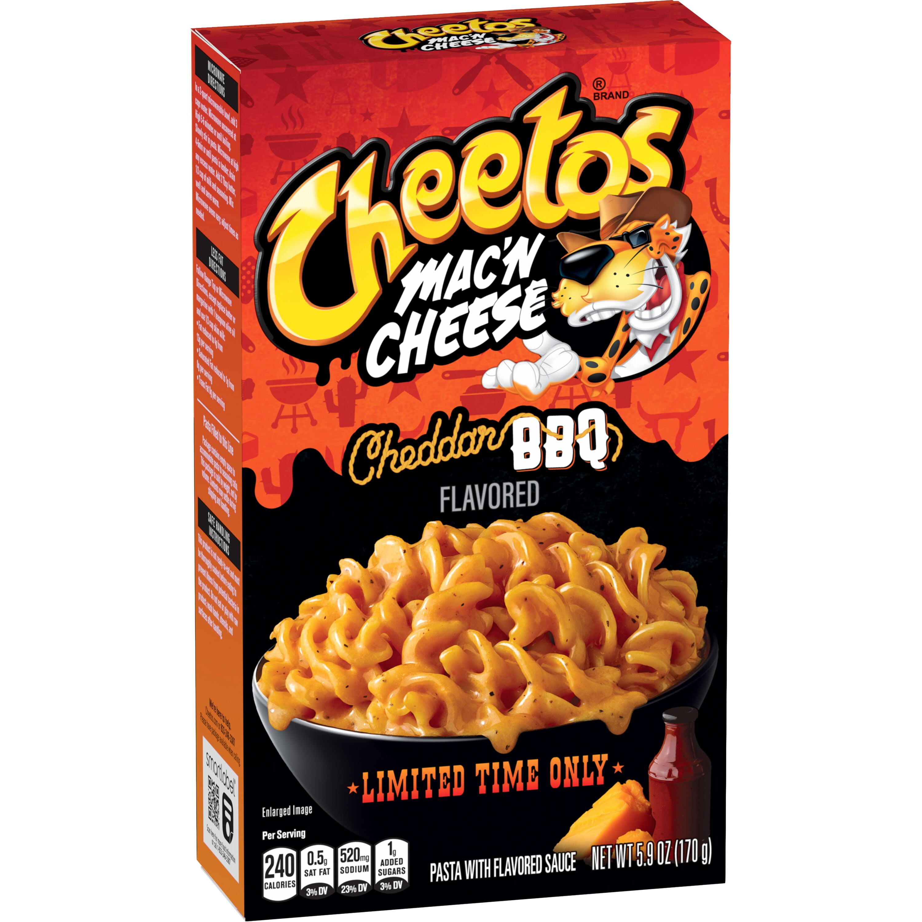 (12 pack) Cheetos Mac 'N Cheese Cheddar Barbeque Flavored Pasta, 5.9 oz
