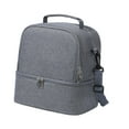thumbnail image 3 of Bolsa de almuerzo aislada Macarena para adultos refrigerador de doble capa playa pesca picnic oficina Gris, 3 of 8
