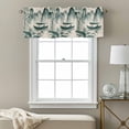 thumbnail image 3 of Ink Landscape Valance Curtain for Windows Watercolor Chinese Style Mountain Ship Rod Pocket Curtain Valances Short Window Treatments Panels for Kitchen Bathroom Laundry Room Basement 60 x 18 Inch, 3 of 9