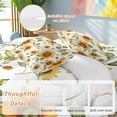 thumbnail image 2 of Spring Floral 4 Piece Duvet Cover Set Full Size Watercolor Sunflower Soft Bedding Set Comforter Cover, 1 Duvet Cover 1 Flat Sheets and 2 Pillowcases, 2 of 9
