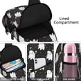 thumbnail image 4 of Sling Backpack,Halloween Cute Ghosts Pattern Sling Bag with Water Bottle Holder,Waterproof Sling Bag for Men/Women with Headphone Jack for Hiking,Travel, 4 of 6
