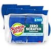 Scotch-Brite Zero Scratch Scrub Sponge, 6 Kitchen Sponges for Cleaning Around the Home, Bathroom & More, Scratch-free Dish Scrubber, Multi-surface Safe, Best for Nonstick Pots and Pans