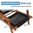 thumbnail image 4 of JOIVI Patio Chairs Set of 2, Modern Accent Chair Set with Rope Woven Backrest, Natural Acacia Wood Outdoor Chairs for Garden, Porch, Deck, Black, 4 of 8