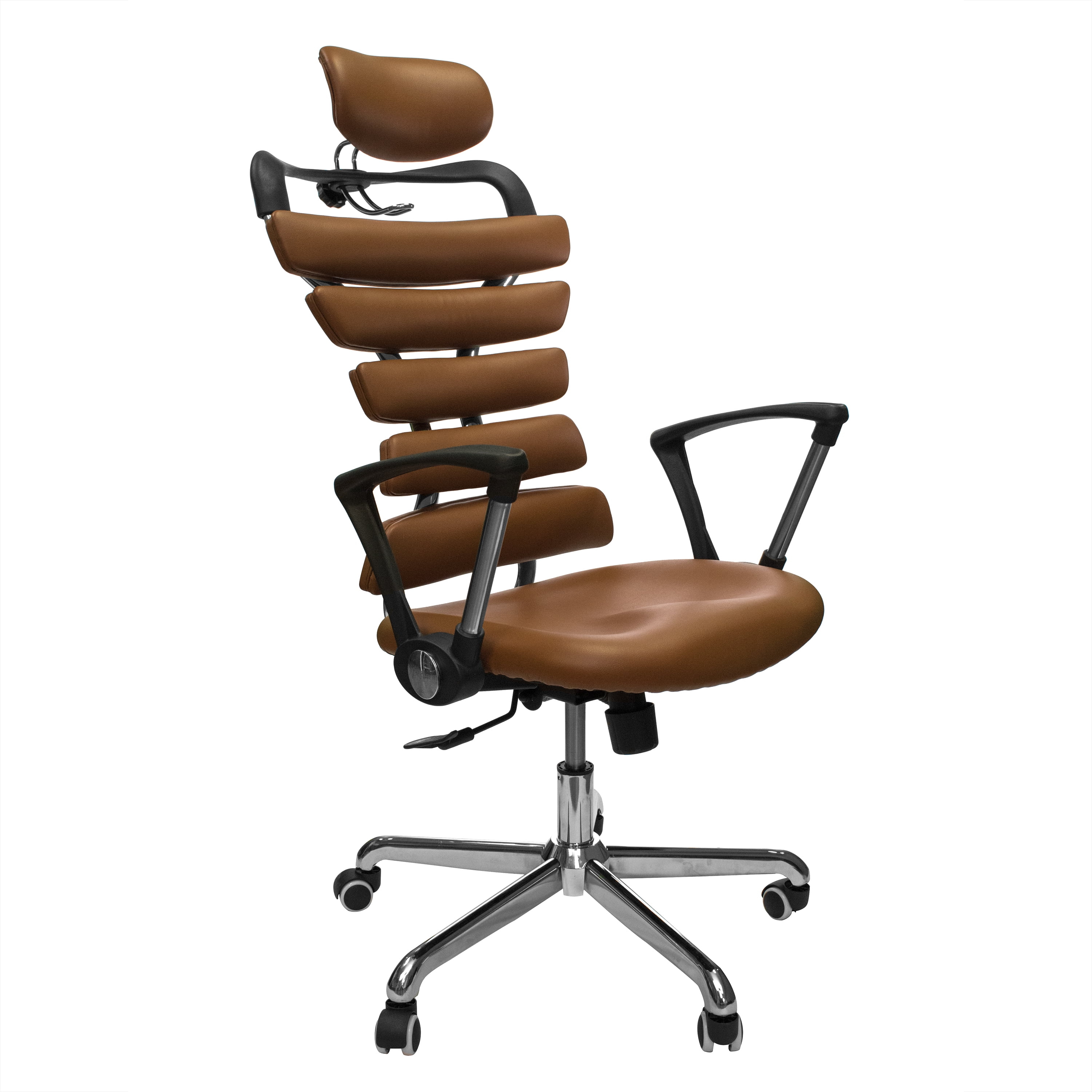 Constructor Studio Soho Brown PU Leather Ergonomic Office Chair Full
