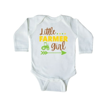 

Inktastic Little Farmer Girl Gift Baby Girl Long Sleeve Bodysuit