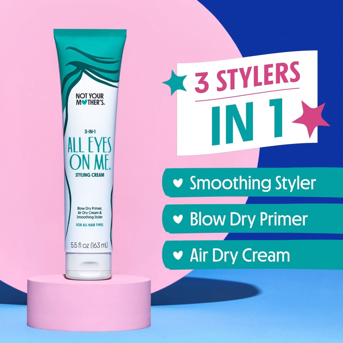 Not Your Mother's All Eyes on Me 3-in-1 Hair Styling Cream, Travel Size, 2 fl oz