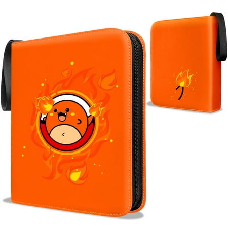 Classeur de cartes YIRRAN pour cartes Pokémon, 4 pochettes 400 cartes  Collection de jeux de cartes à collectionner Porte-cartes collector avec  pochettes amovibles (Orange)