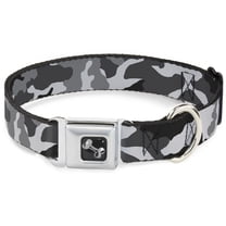 Buckle-Down Pet Collar, Dog Collar Metal Seatbelt Buckle, Camo White, 9.5 to 13 Inches 1.0 Inch Wide