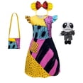 thumbnail image 4 of Disfraz de Halloween de pesadilla antes de Navidad para niña, Vestido de fantasía para fiesta de Cosplay, Vestido de Sally para niños de 3 a 8 años, 4 of 5