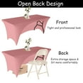 thumbnail image 2 of Urby 1pcs Pink Spandex Open Back Tablecloth Cover for 6ft Folding Table for Events, 2 of 6