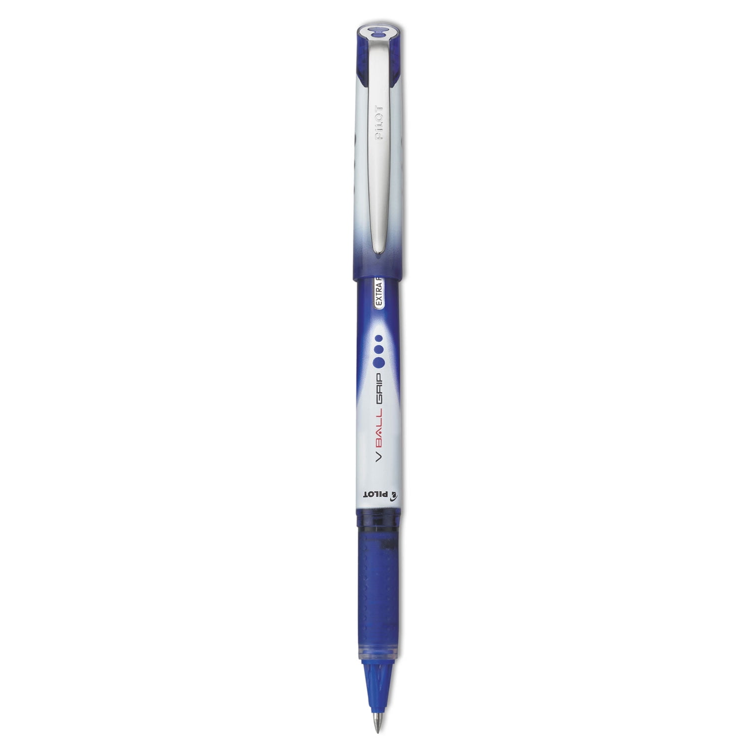 Pilot® Liquid Rollerball Pens, Extra-Fine Point, 0.5 mm, Blue/White Barrel, Blue Ink, Pack Of 12 Pens