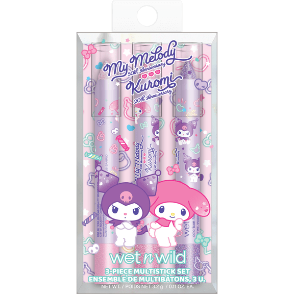 wet n wild x My Melody & Kuromi 3-Piece Multistick Set