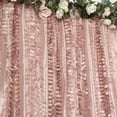 thumbnail image 2 of Efavormart 8ftx8ft Dusty Rose Hanging Leaf Petal Taffeta Photography Backdrop Curtain Panel With Rod Pocket, Event Greenery Background Drape, 2 of 11