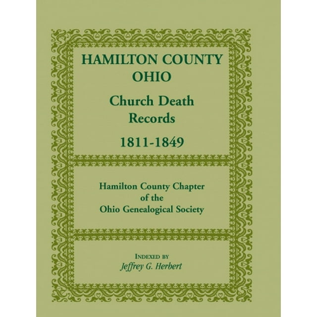 Hamilton County, Ohio, Registres de la Mort d'Église, 1811-1849