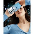 thumbnail image 6 of CASEFIV for Samsung Galaxy S24 Ultra Case,Compatible with MagSafe,Clear Magnetic Glitter Gradient Sparkle Luxury Plated Soft TPU Bumper Full Camera Lens Protector,Blue, 6 of 6