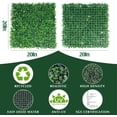 thumbnail image 5 of Bibana 12-Pack Artificial Boxwood Panels, 20"x20" UV Protected Faux Hedge Plant, Realistic Privacy Fence Screen for Outdoor Indoor Garden Backyard Wall Decor, 5 of 6