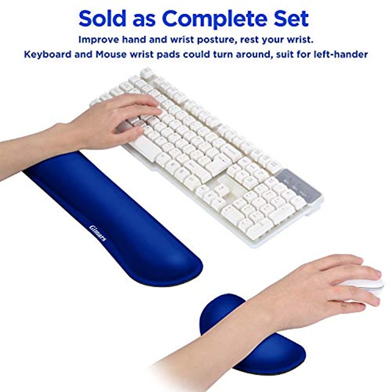 Gel Mouse Pad and Keyboard Wrist Rest Pad Set, Gimars Memory Foam Non Slip Mouse  Pad and Keyboard Wrist Rest Support for Gaming & Office, Computer, Laptop &  Mac 