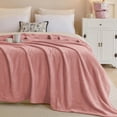 thumbnail image 3 of IR Imperial Rooms Adult Fleece Bed Blanket 310 GSM Microfiber Lightweight Winter Blanket Warm Fluffy Cozy Plush Pink Queen Size, 3 of 15